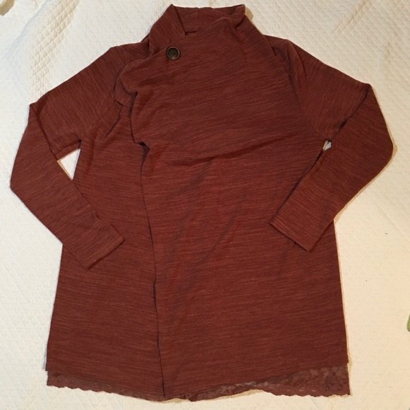 Kori Womens America Wrap Cardigan Sweater Rust Size Small - Picture 3 of 9